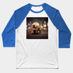 Steampunk Tokyo Ramen Cart Baseball T-Shirt